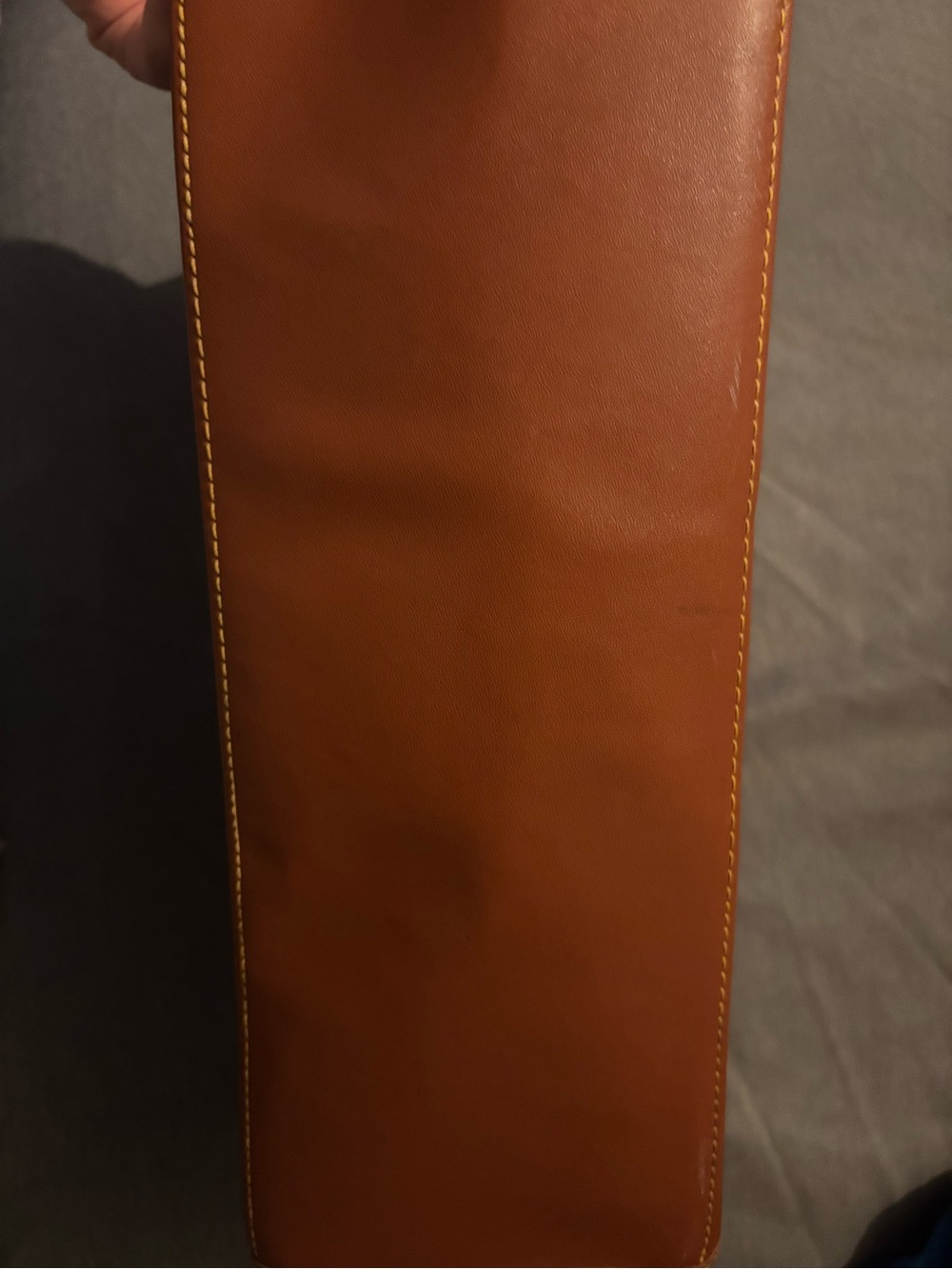 Dooney & Bourke Green Pebbled Leather Briefcase with Tan Trim - Picture 5 of 8